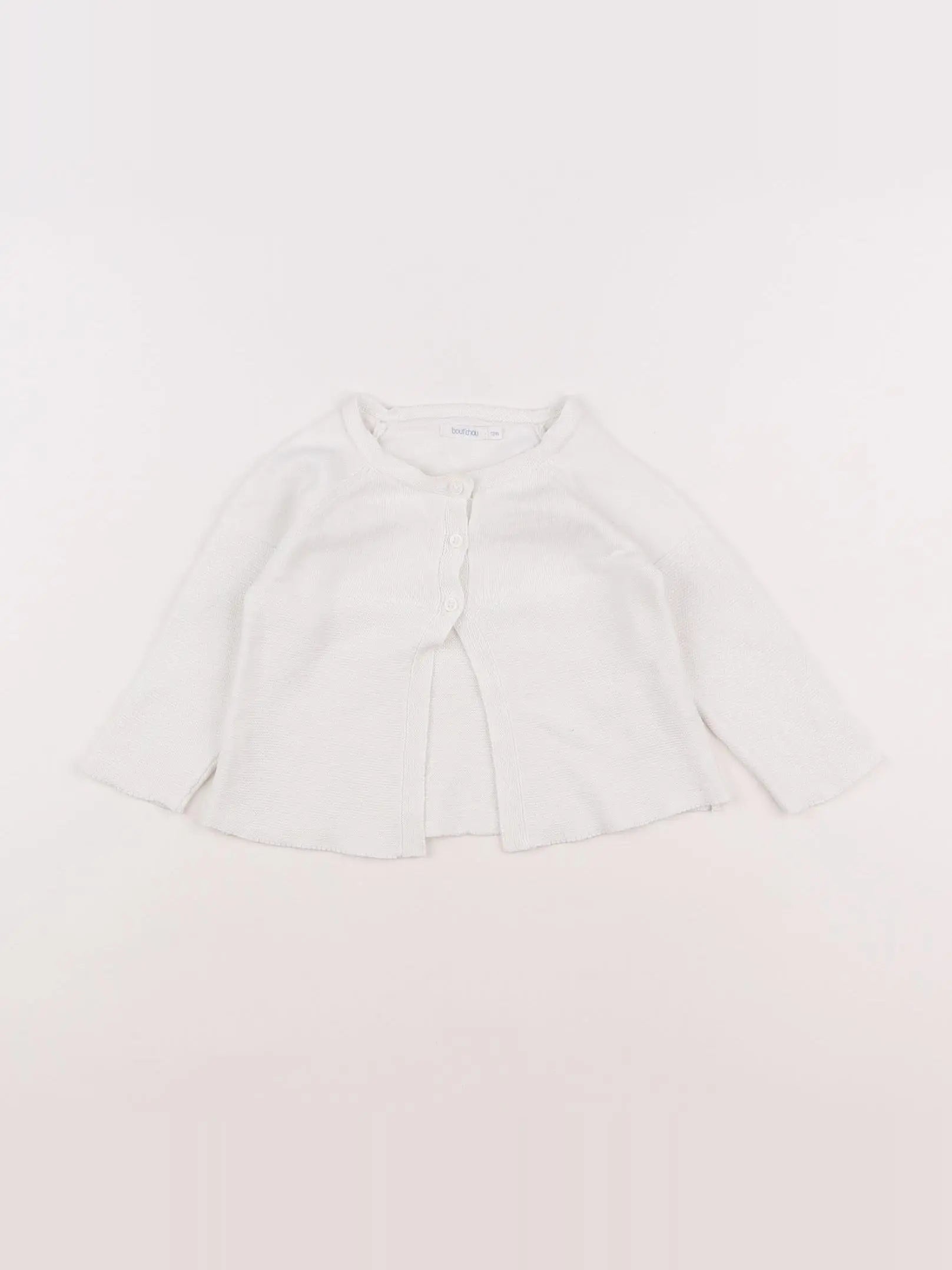 Boutchou - gilet blanc - 12 mois