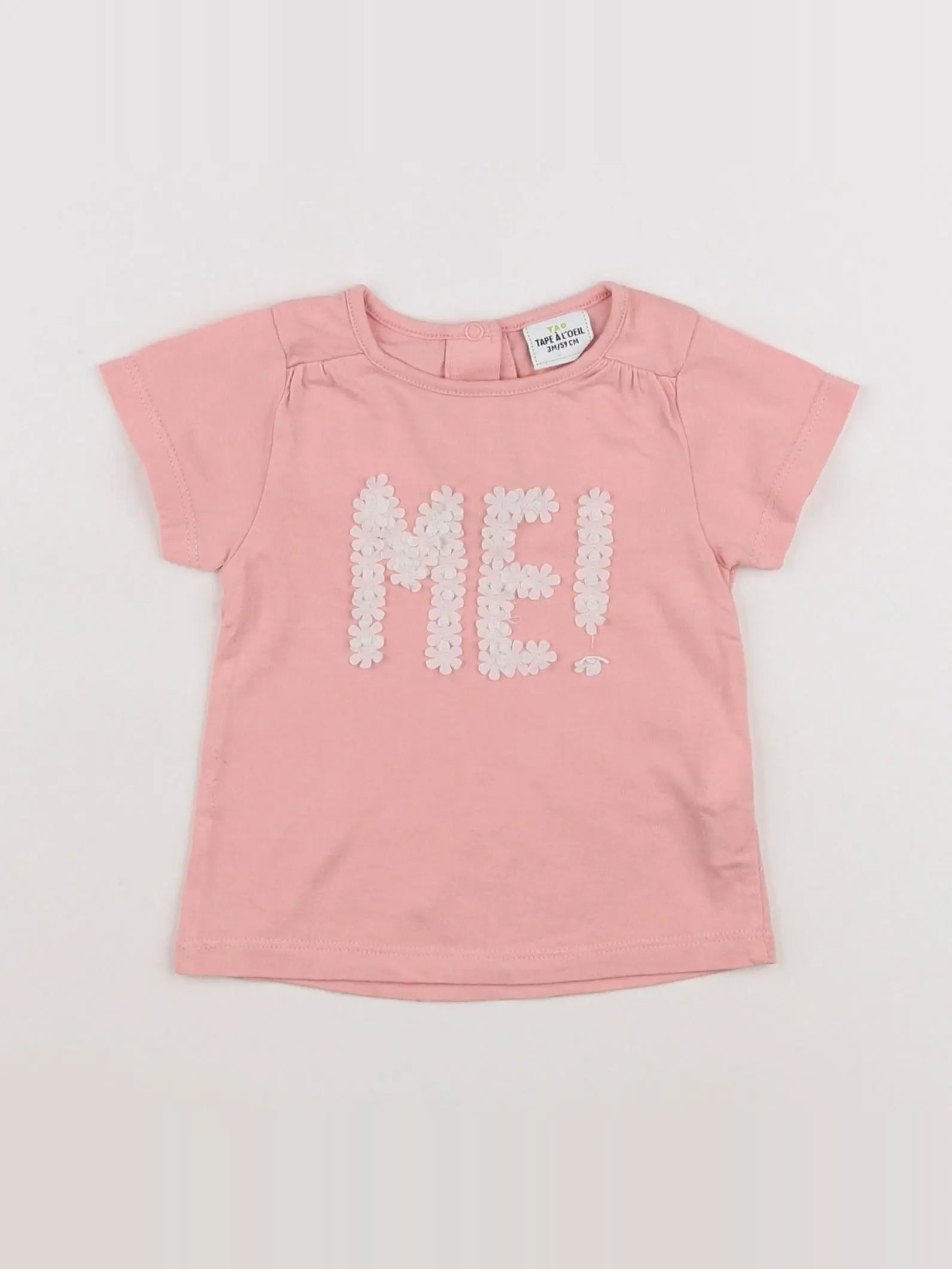 Tape à l'oeil - tee-shirt rose - 3 mois