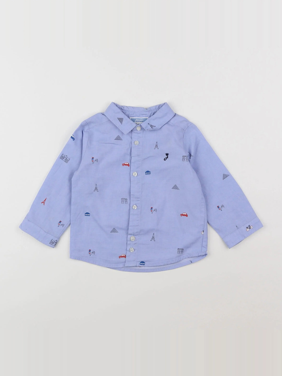 Jacadi - chemise bleu - 12 mois