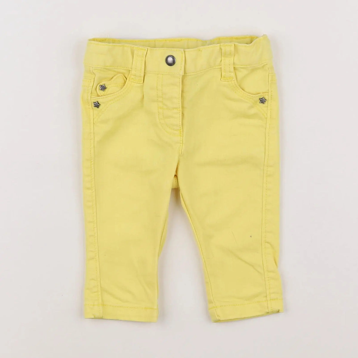 Vertbaudet - jean jaune fluo - 3 mois