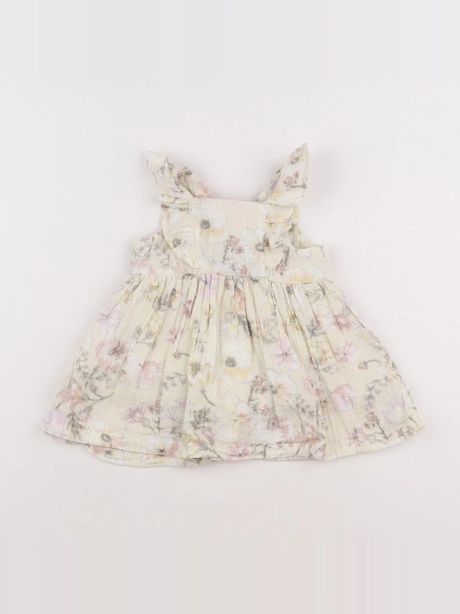 Vertbaudet - robe beige - 9 mois