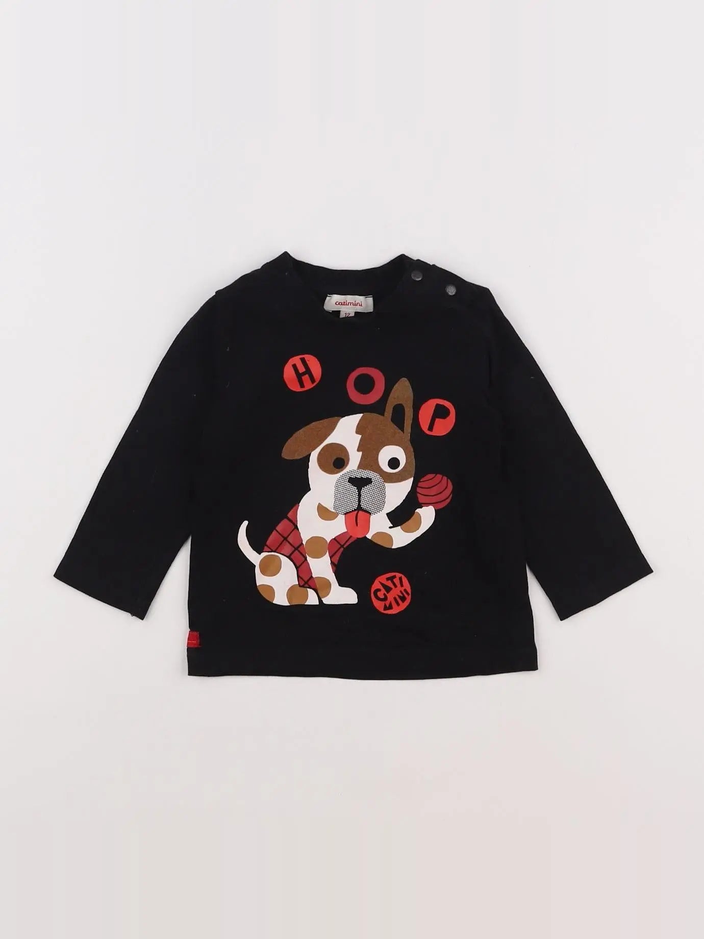 Catimini - tee-shirt noir - 12 mois
