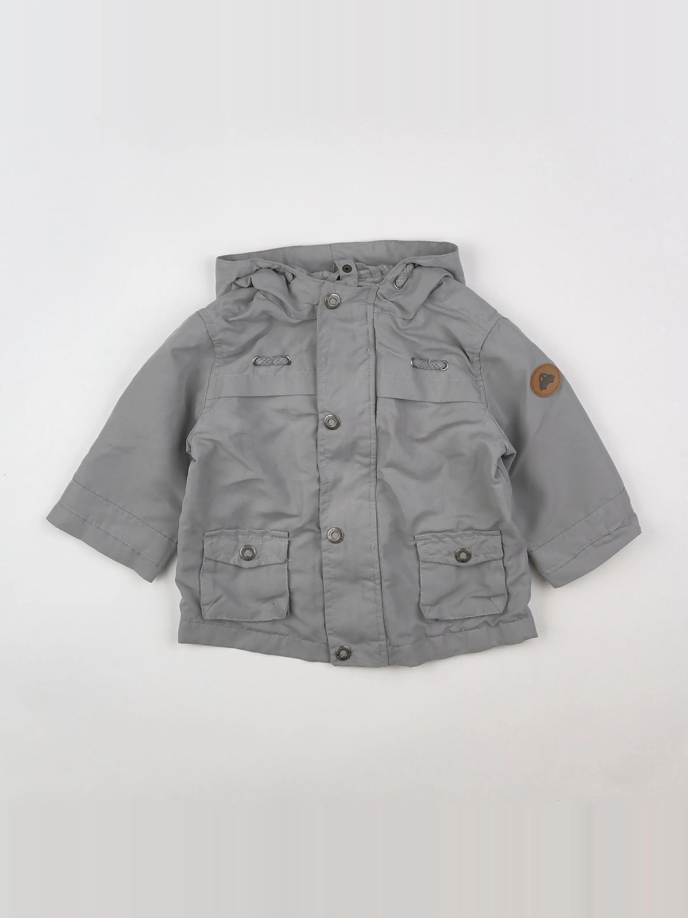 Vertbaudet - manteau gris - 12 mois