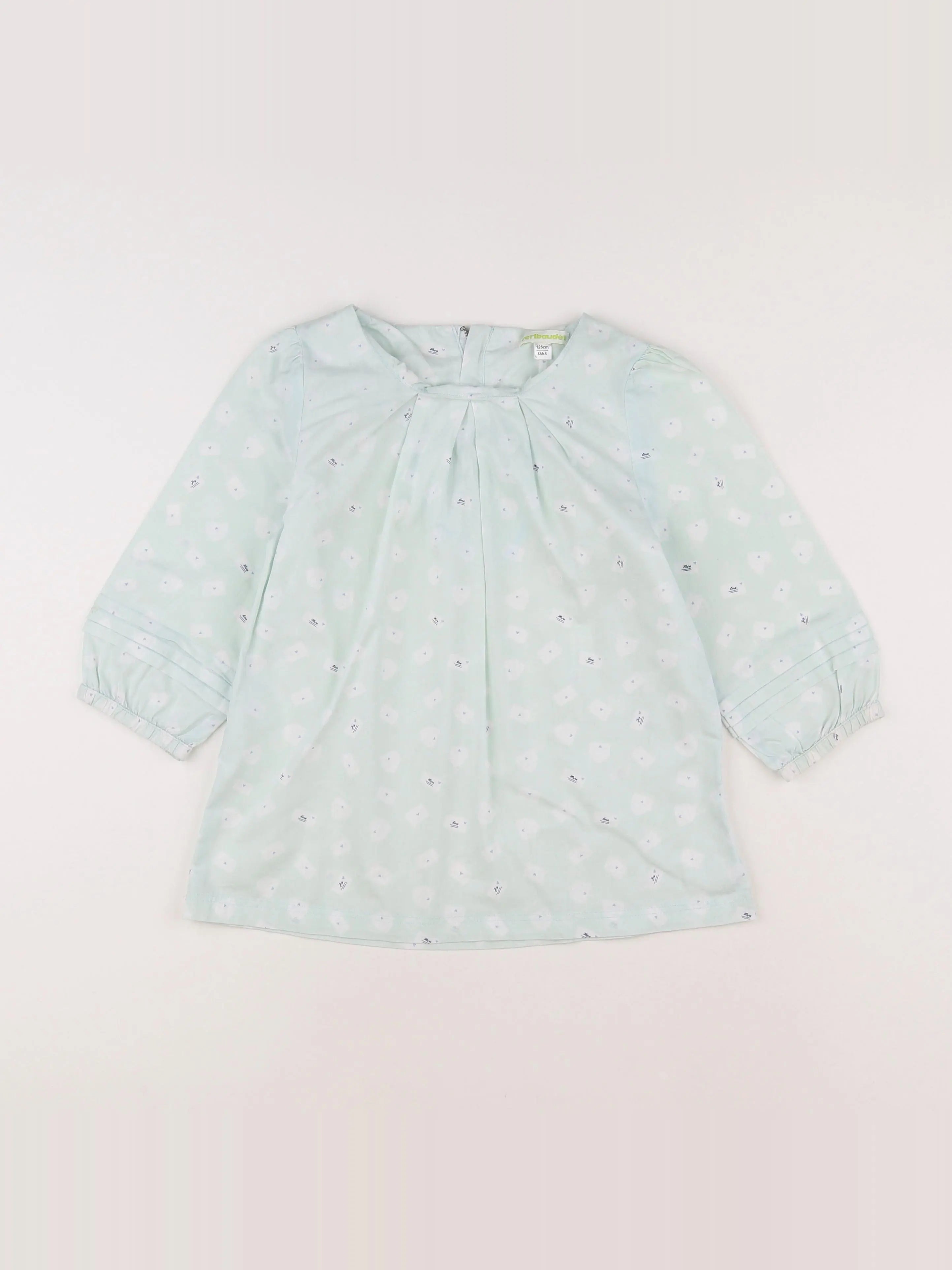 Vertbaudet - blouse vert - 8 ans
