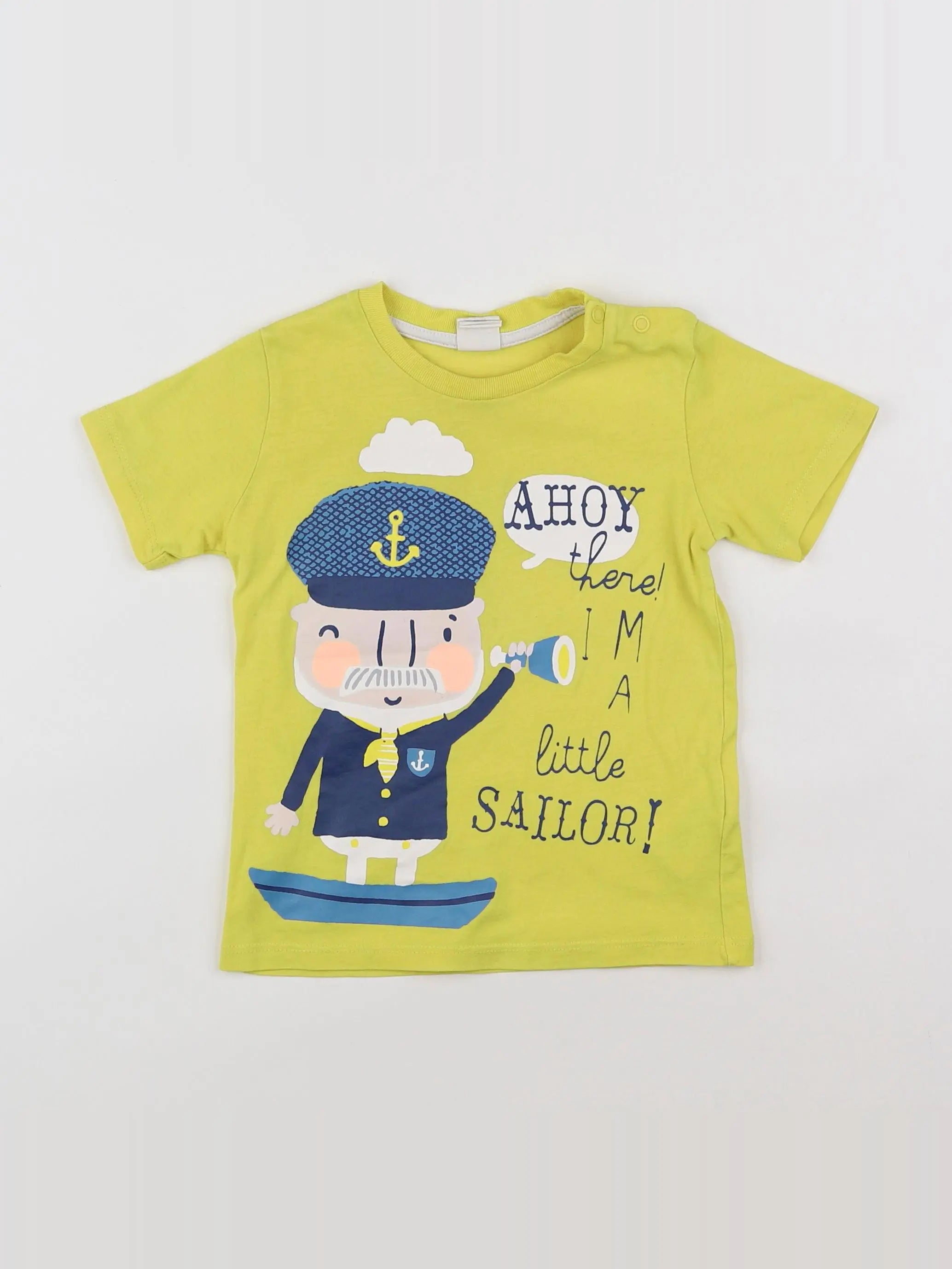 H&M - tee-shirt jaune - 9/12 mois