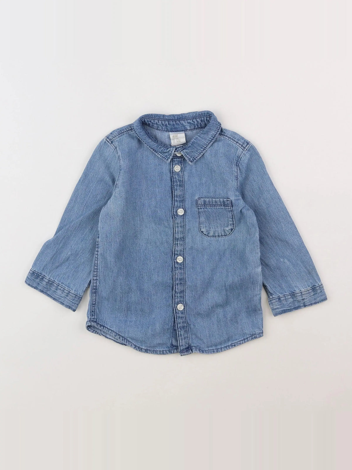 H&M - chemise bleu - 9/12 mois