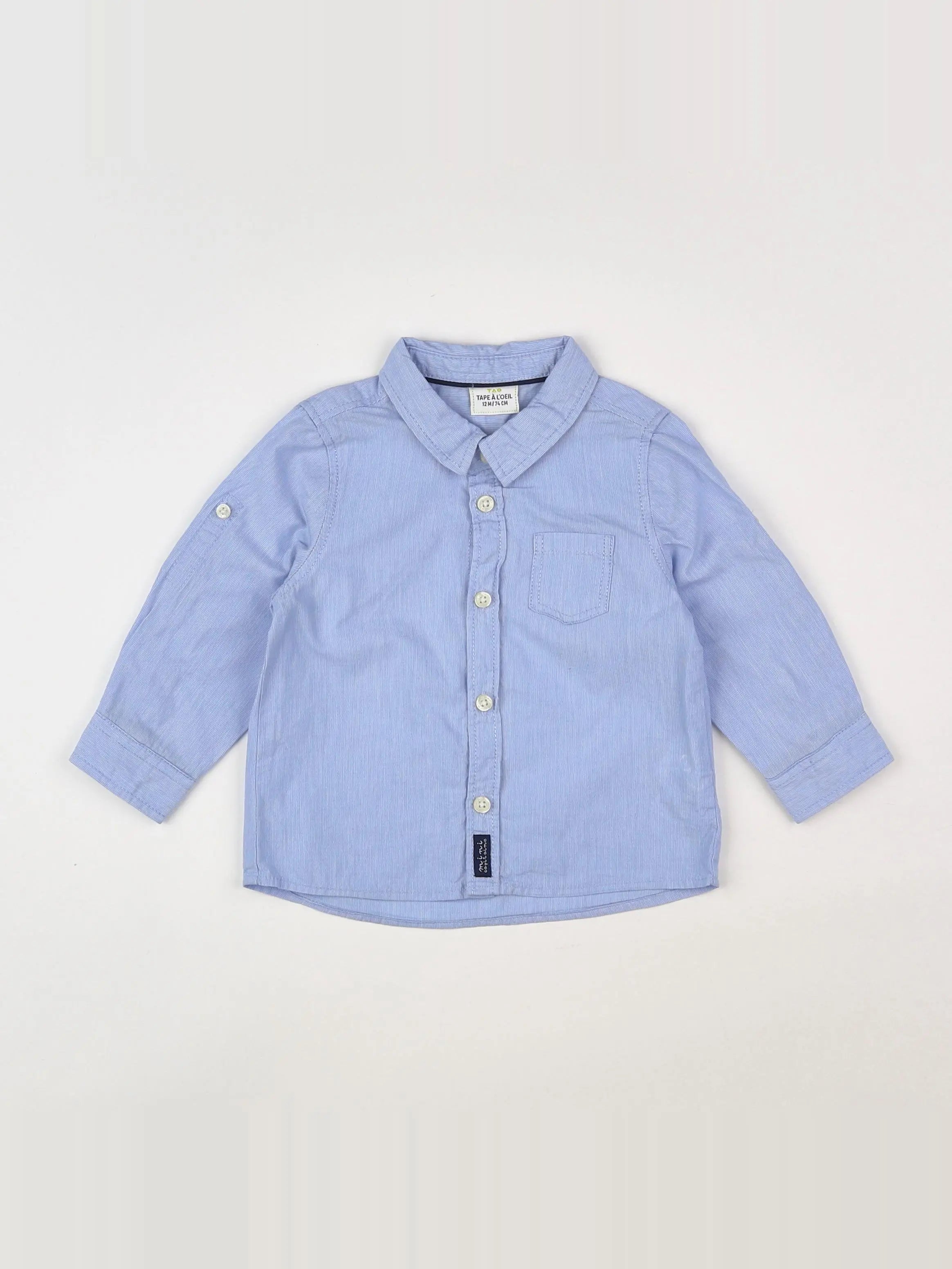 Tape à l'oeil - chemise bleu - 12 mois