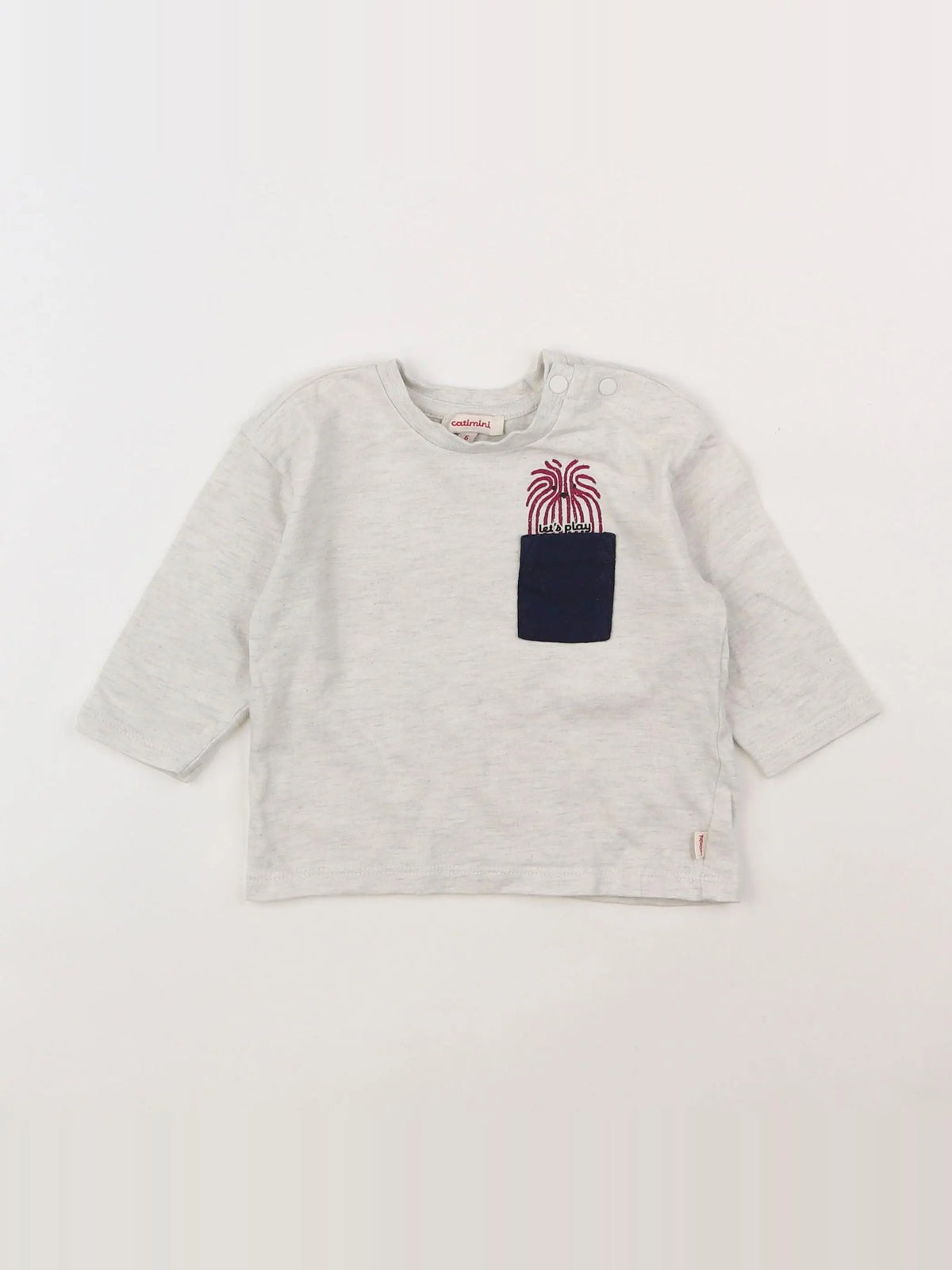 Catimini - tee-shirt gris - 6 mois