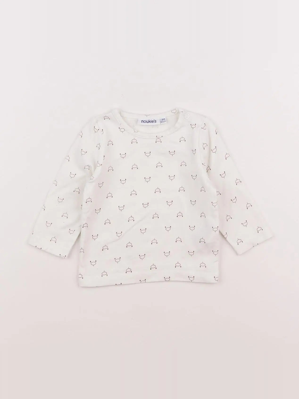 Noukie's - tee-shirt beige, marron - 3 mois