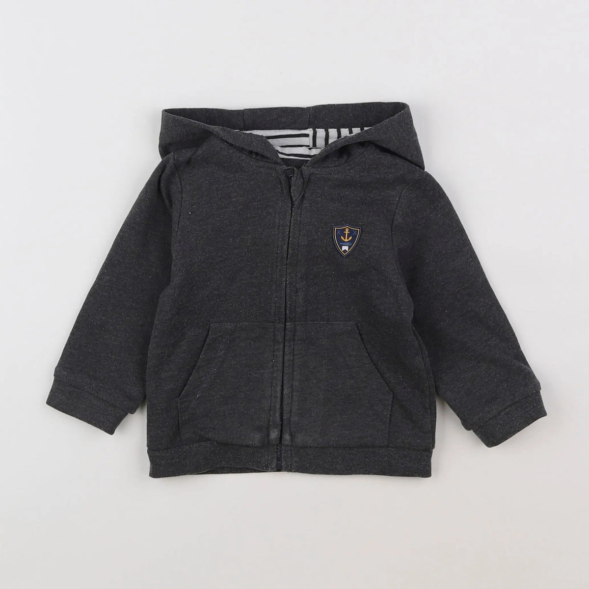Vertbaudet - sweat gris - 12 mois