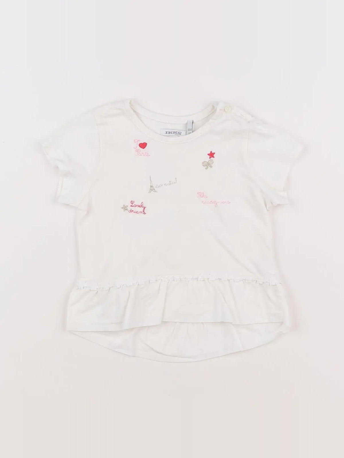 IKKS - tee-shirt blanc - 18 mois