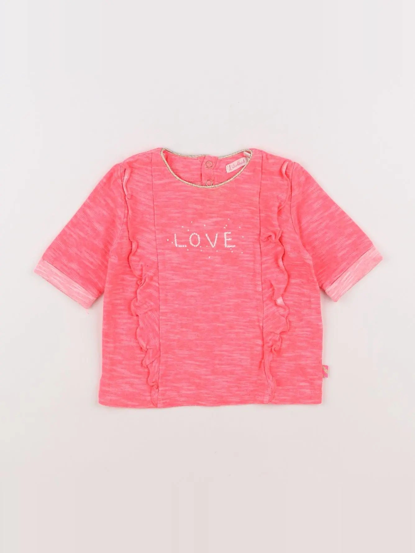 Billie Blush - tee-shirt rose fluo - 12 mois