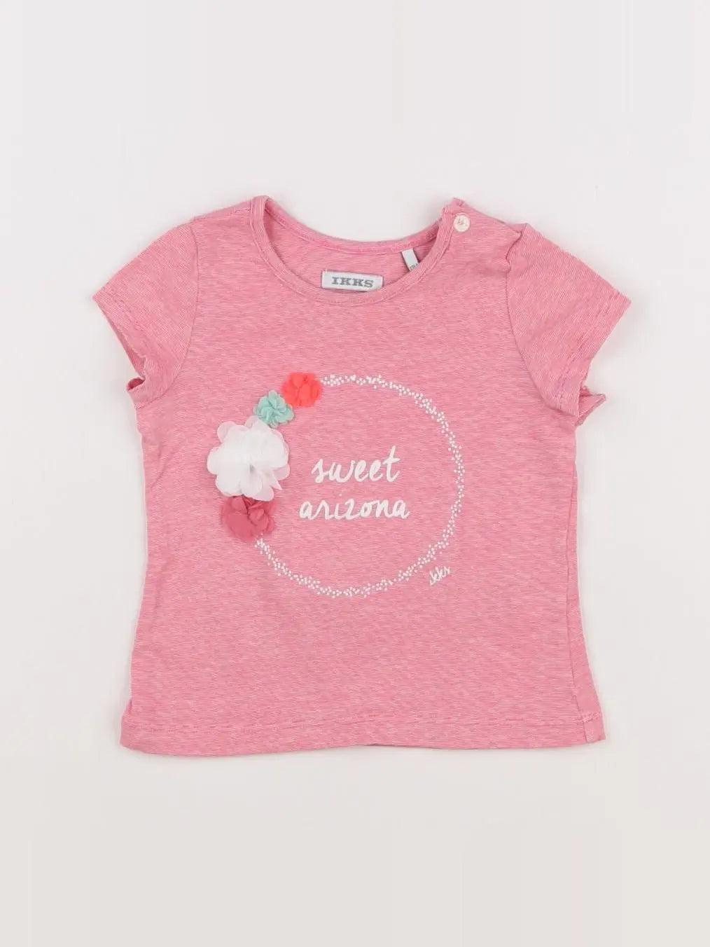 IKKS - tee-shirt rose - 12 mois