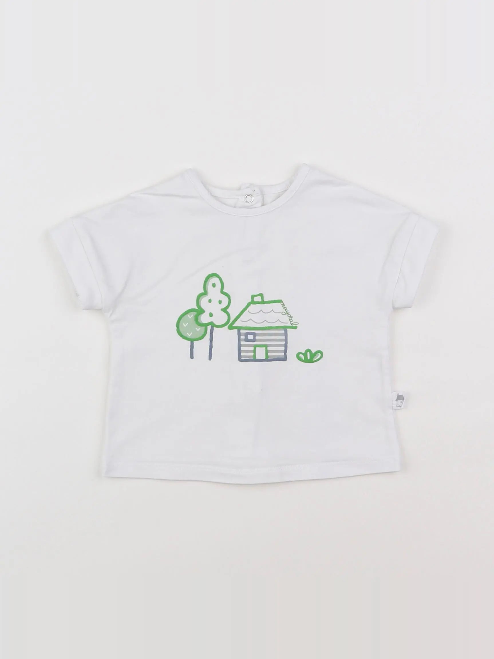 Mayoral - tee-shirt blanc - 3/6 mois