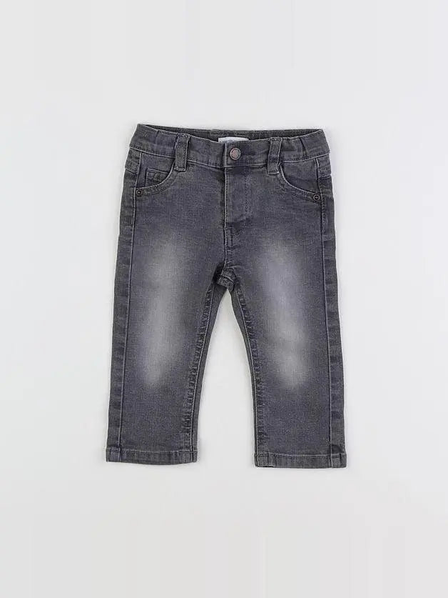 Vertbaudet - jean gris - 9 mois