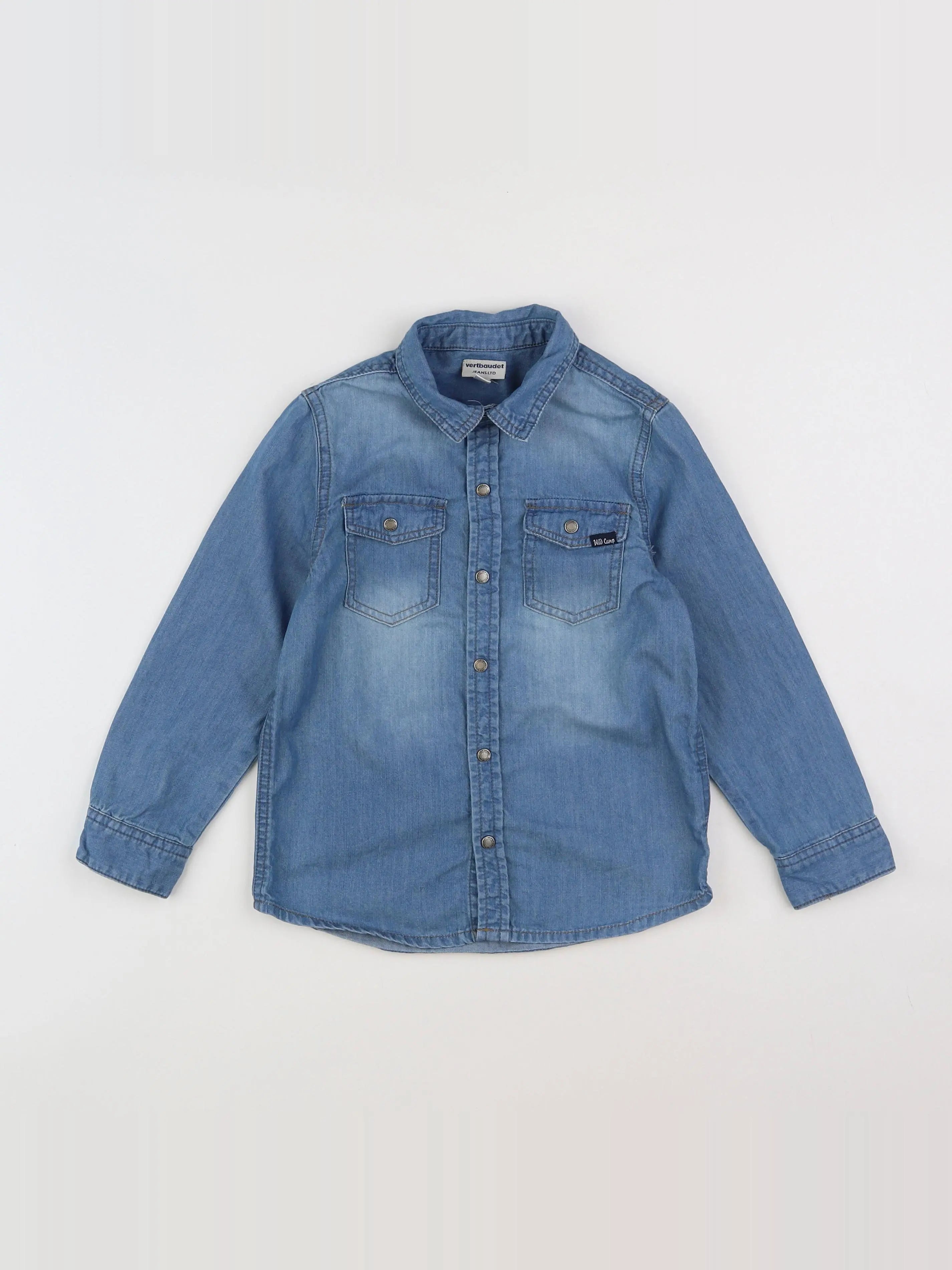 Vertbaudet - chemise bleu - 6 ans