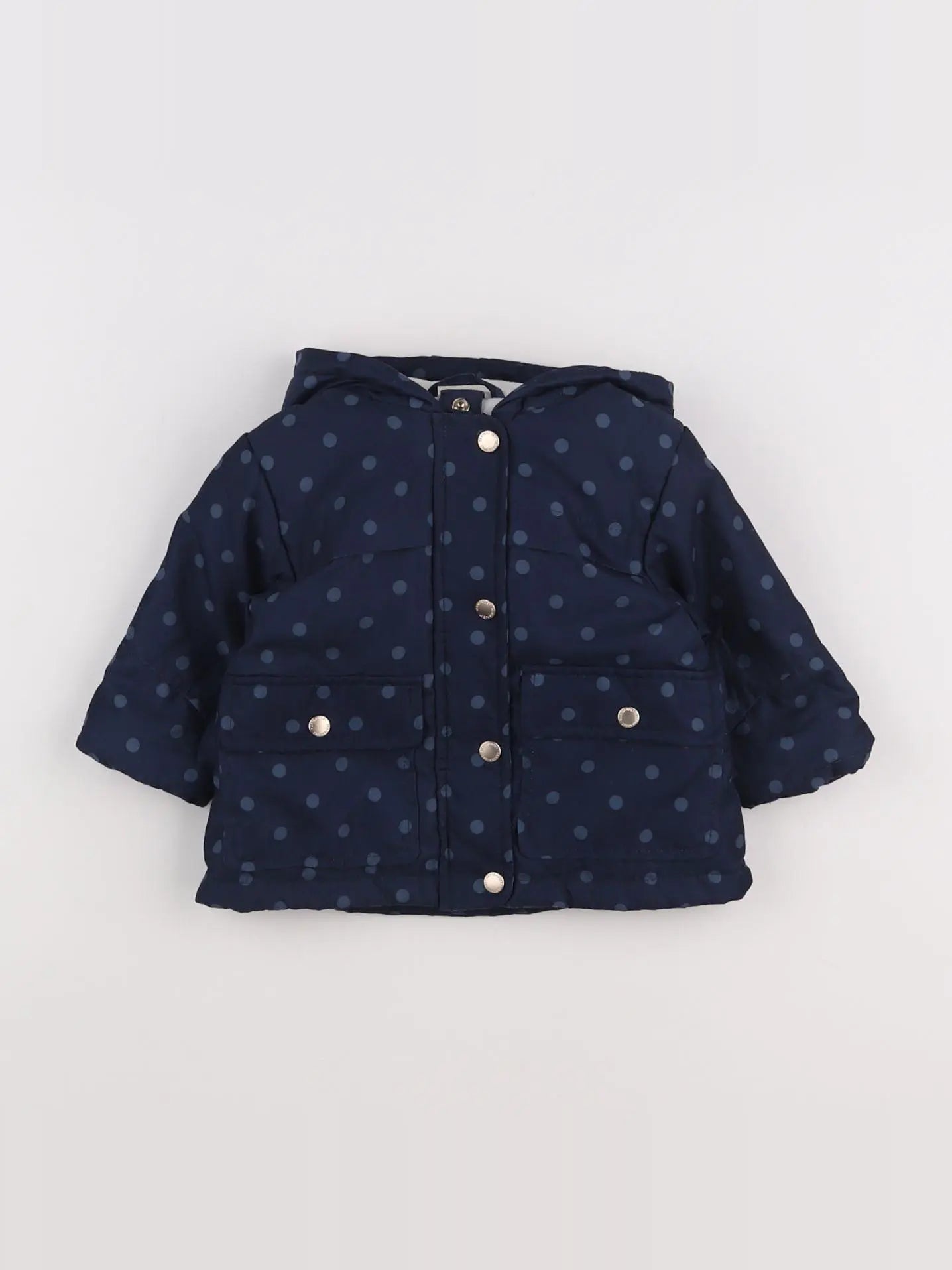 Vertbaudet - manteau doublure amovible bleu - 3 mois