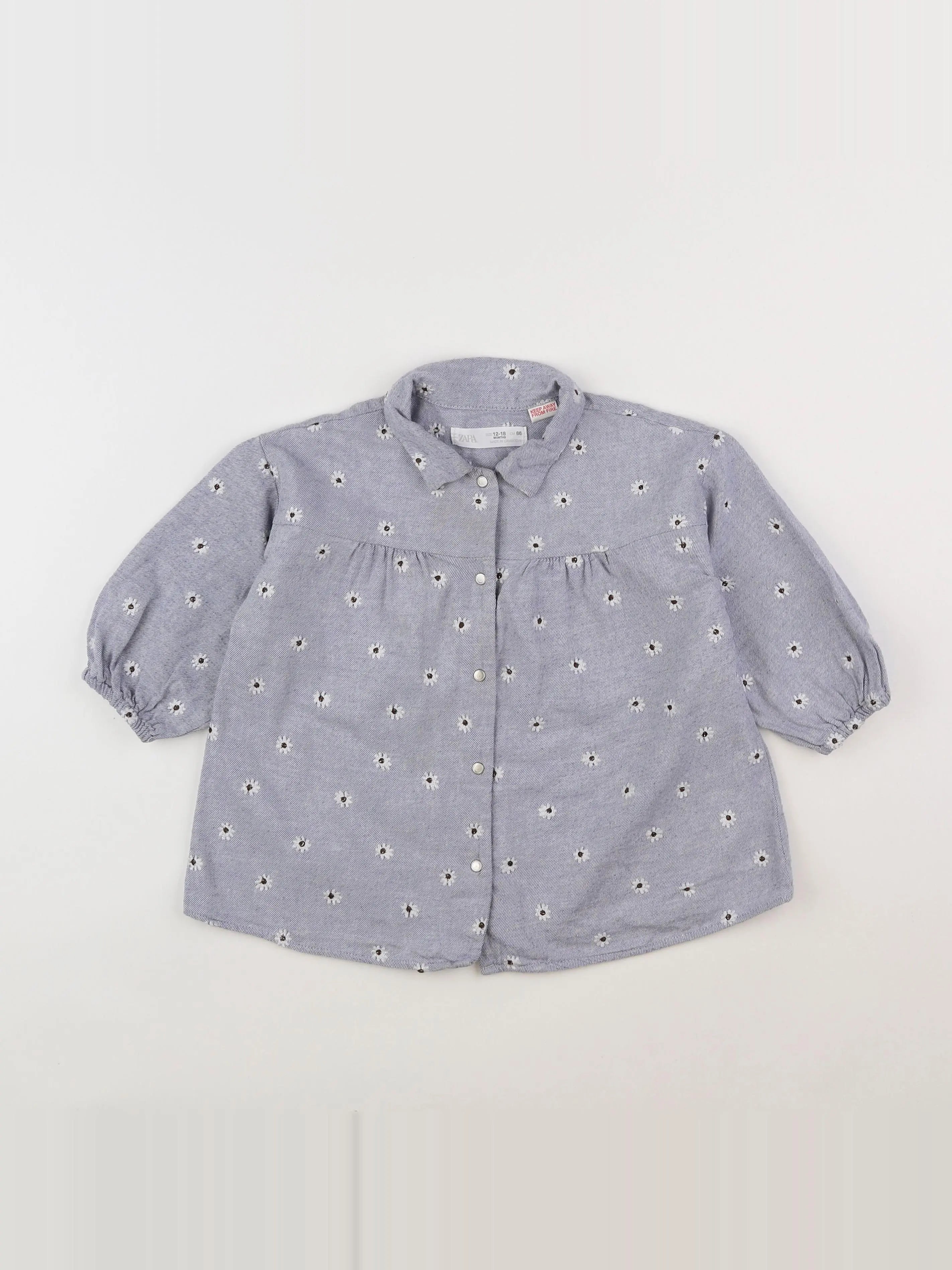Zara - robe bleu - 12/18 mois