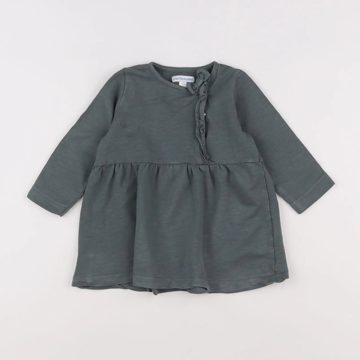 Vertbaudet - robe vert - 12 mois