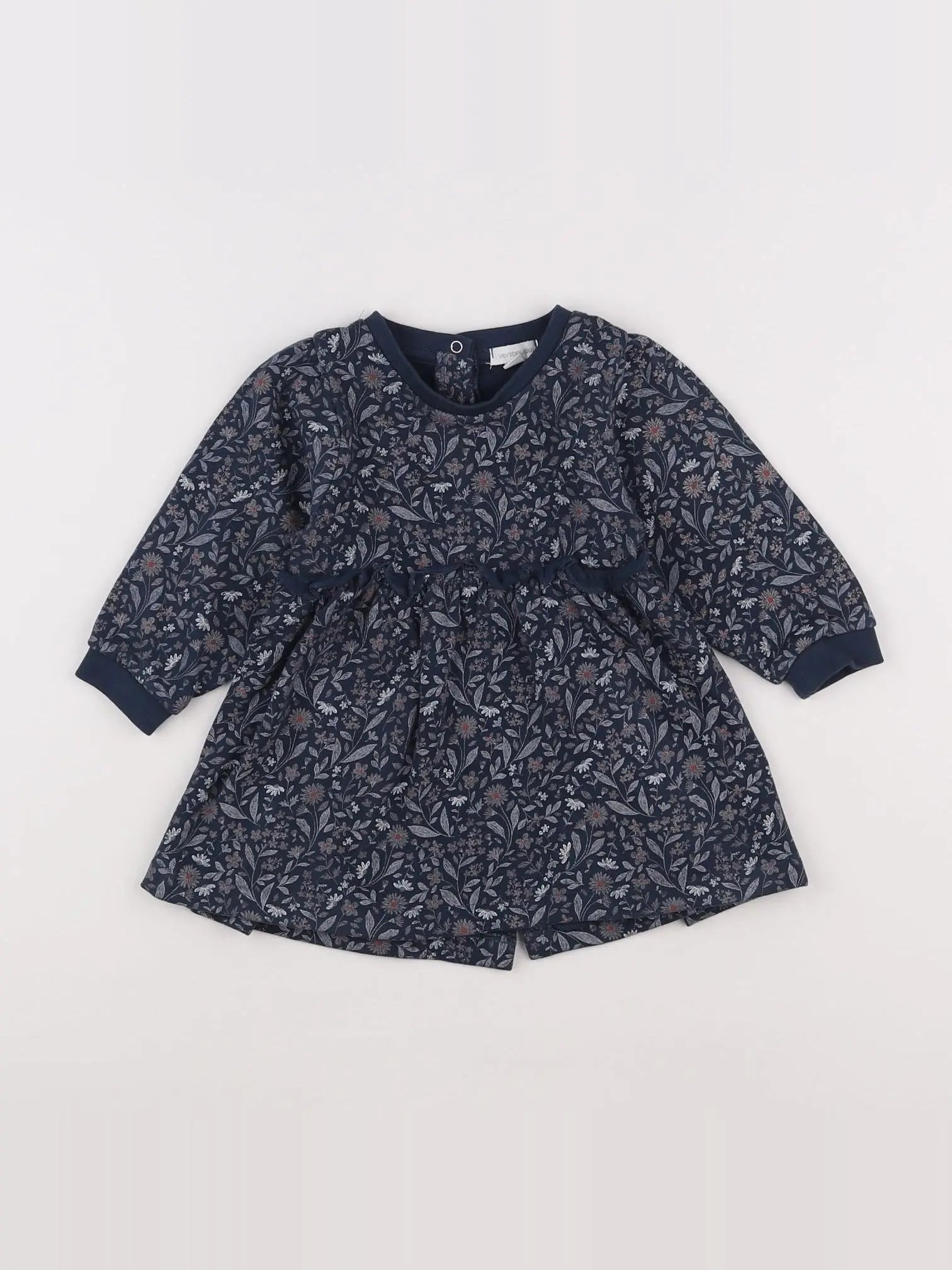 Vertbaudet - robe bleu - 12 mois
