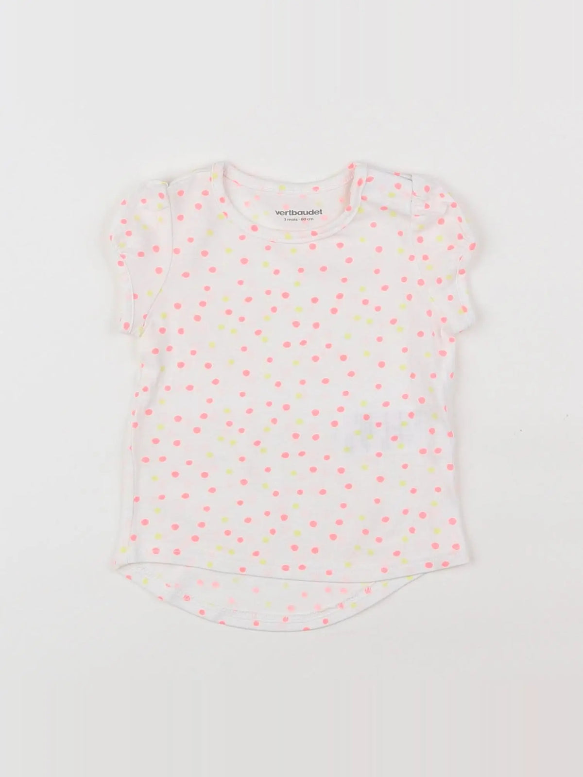 Vertbaudet - tee-shirt multicolore - 3 mois
