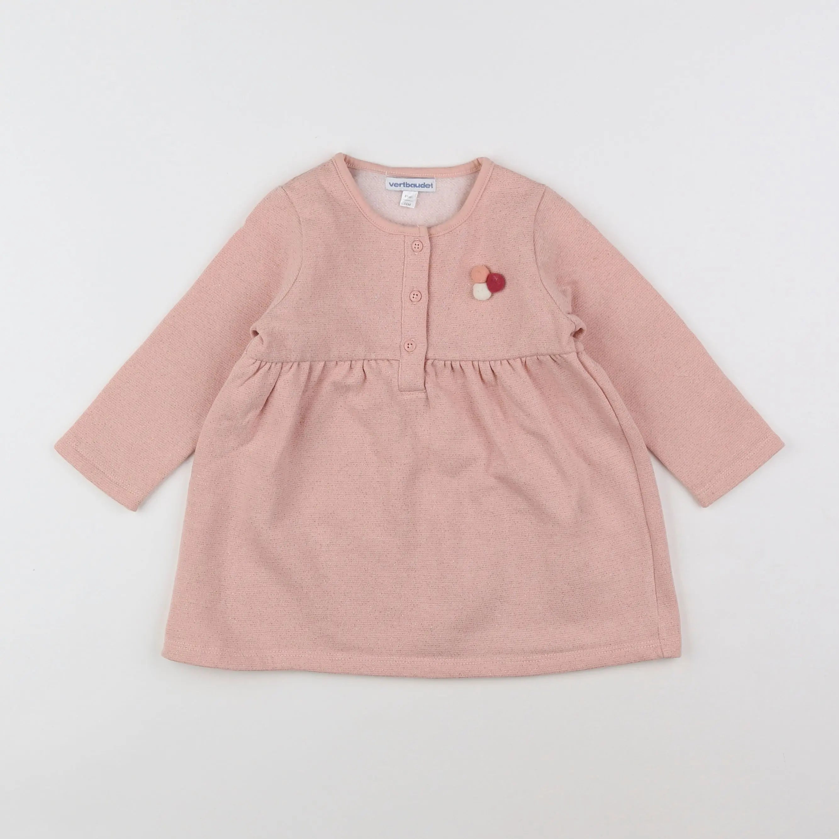 Vertbaudet - robe rose - 18 mois
