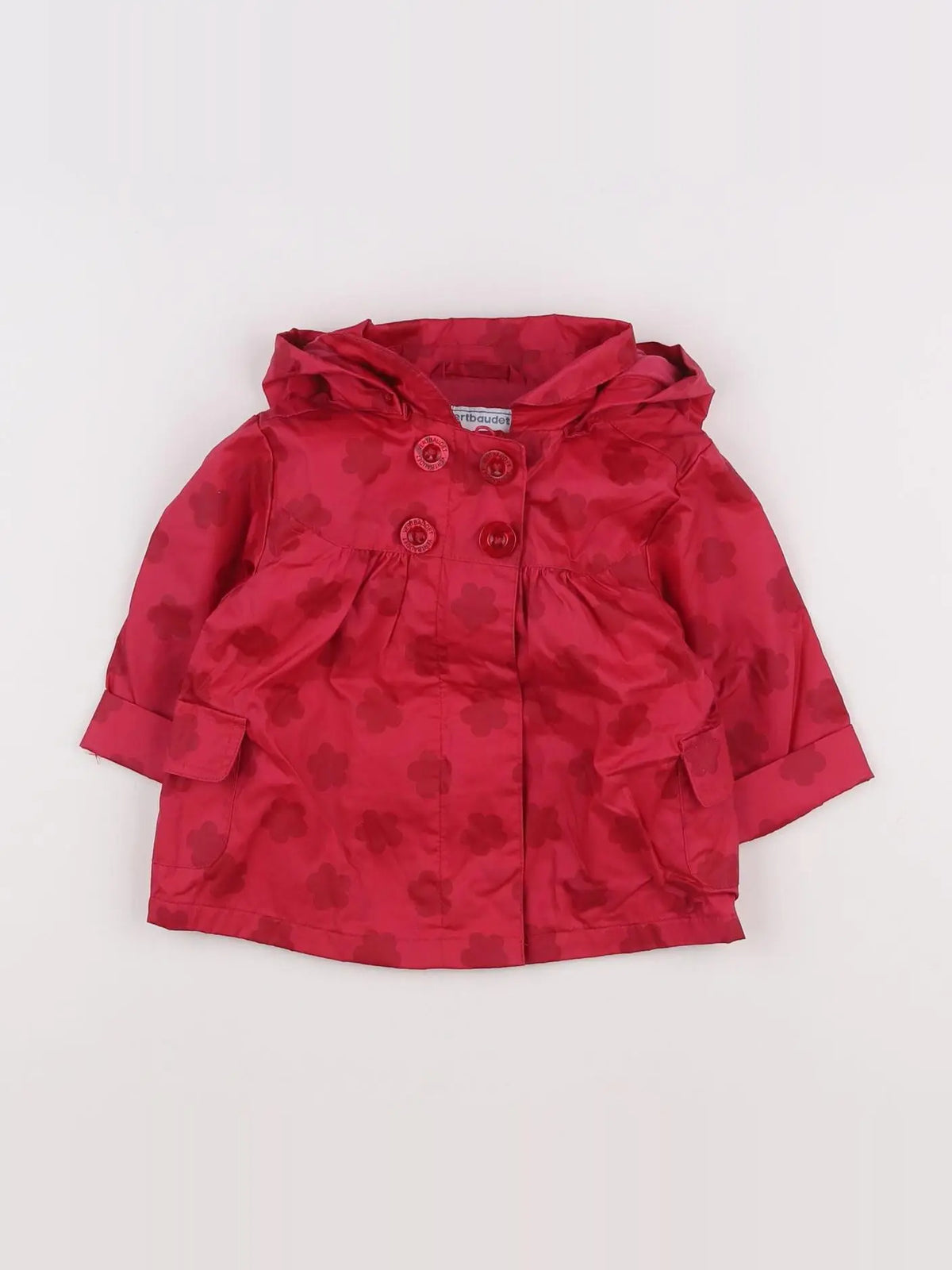 Vertbaudet - imperméable rose - 12 mois