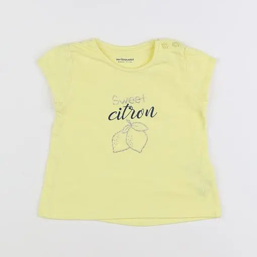 Vertbaudet - tee-shirt jaune - 9 mois