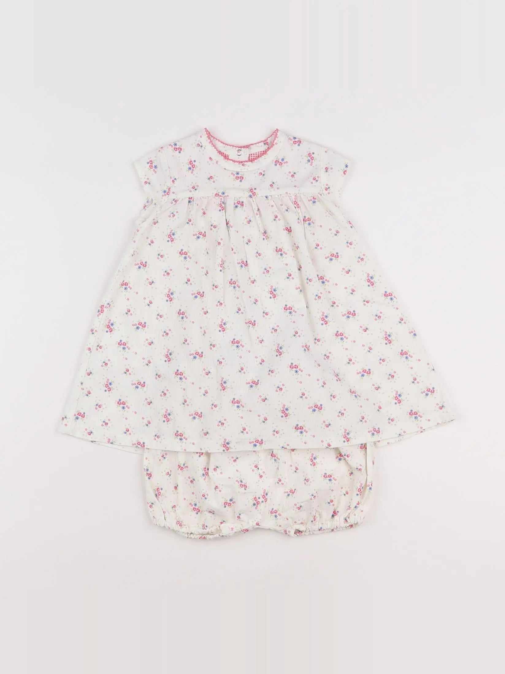 Petit Bateau - robe multicolore - 12 mois