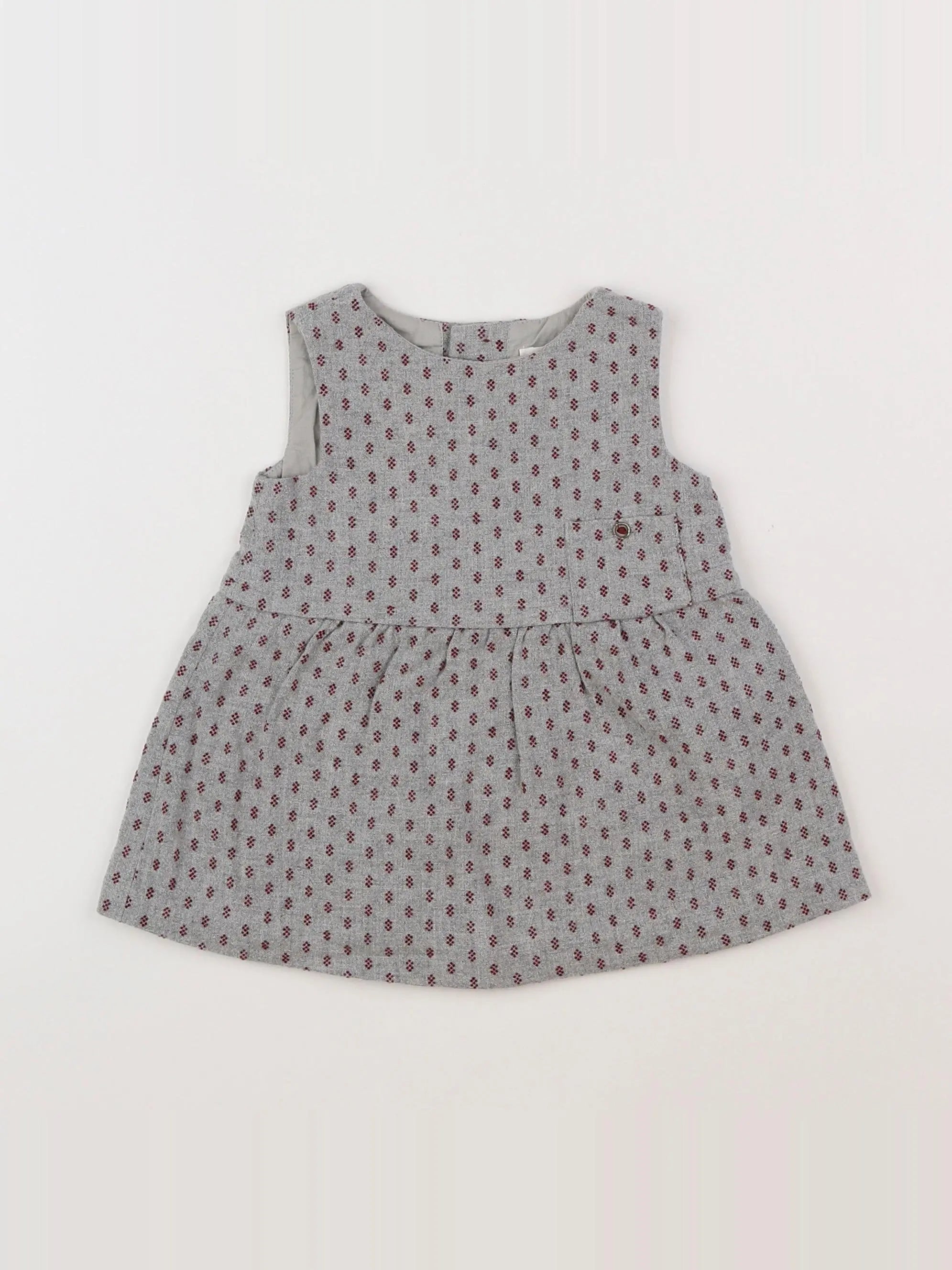 Zara - robe gris - 6/9 mois