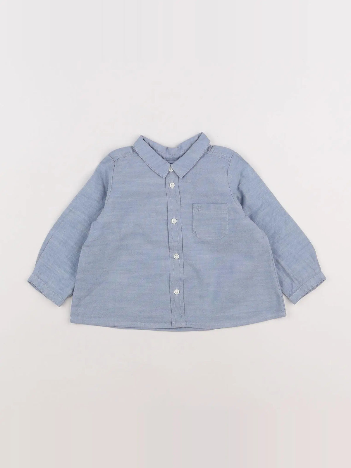 Bonpoint - chemise bleu - 12 mois