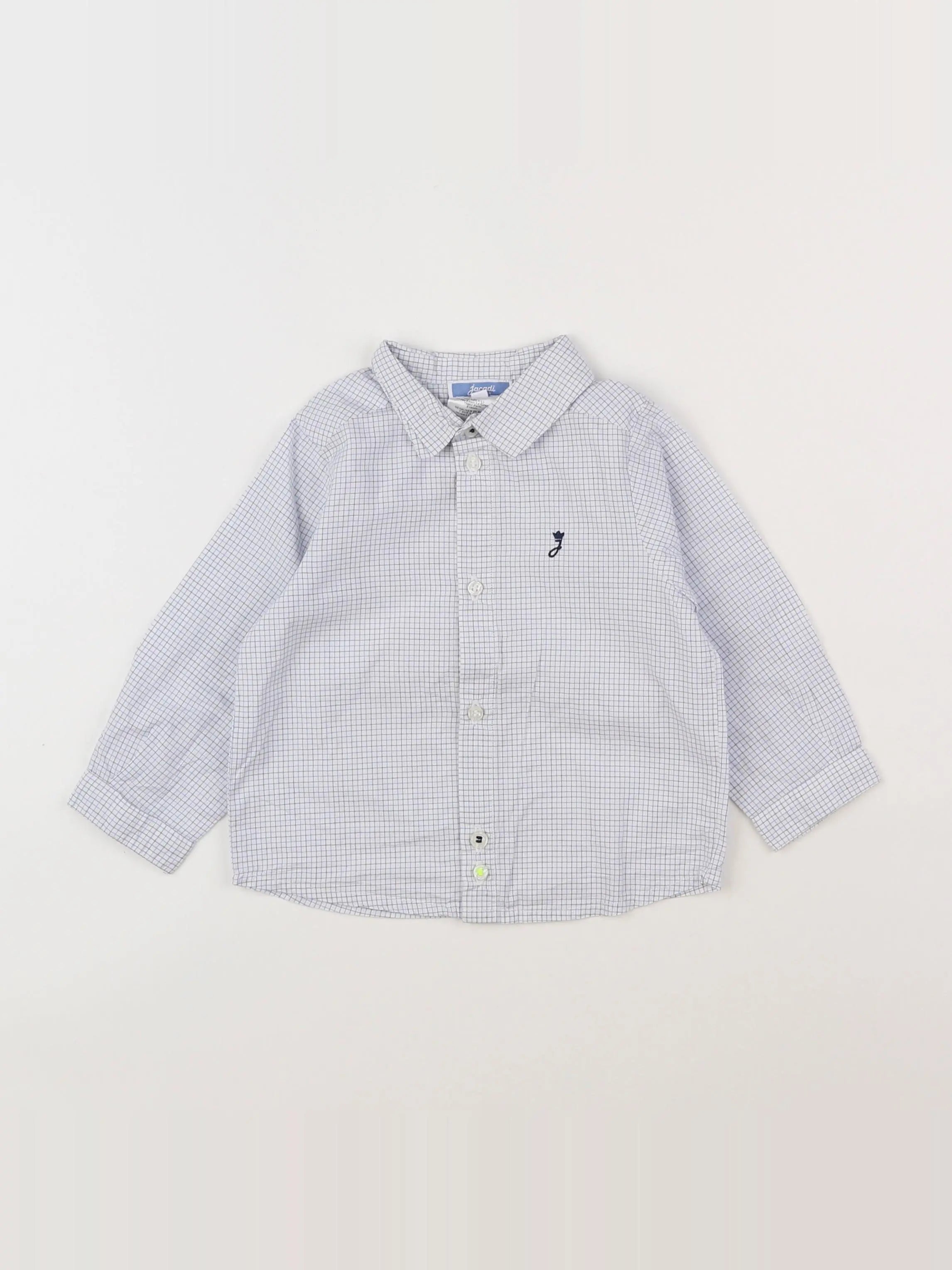 Jacadi - chemise blanc, bleu - 18 mois