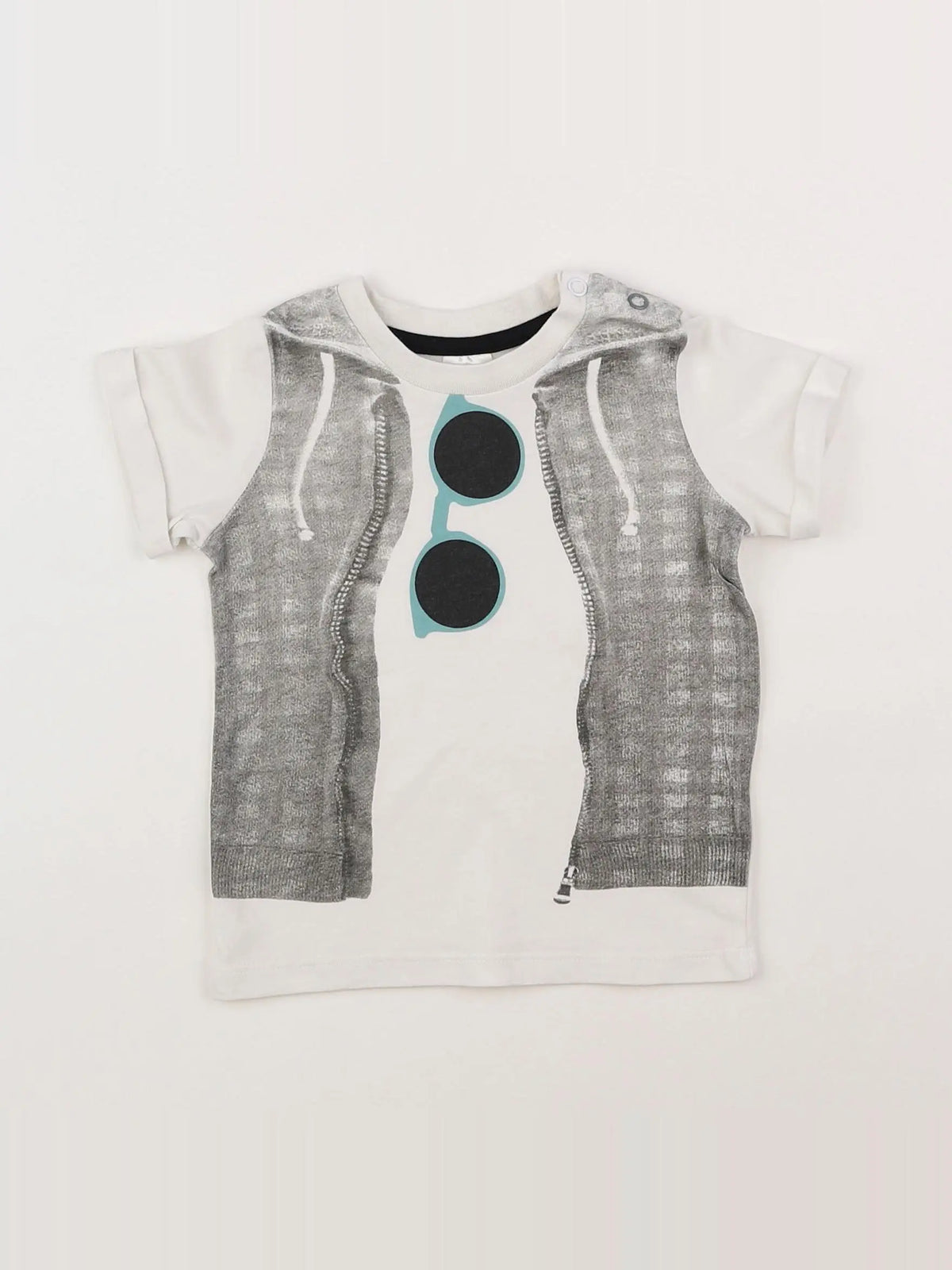 H&M - tee-shirt blanc, multicolore - 3/6 mois