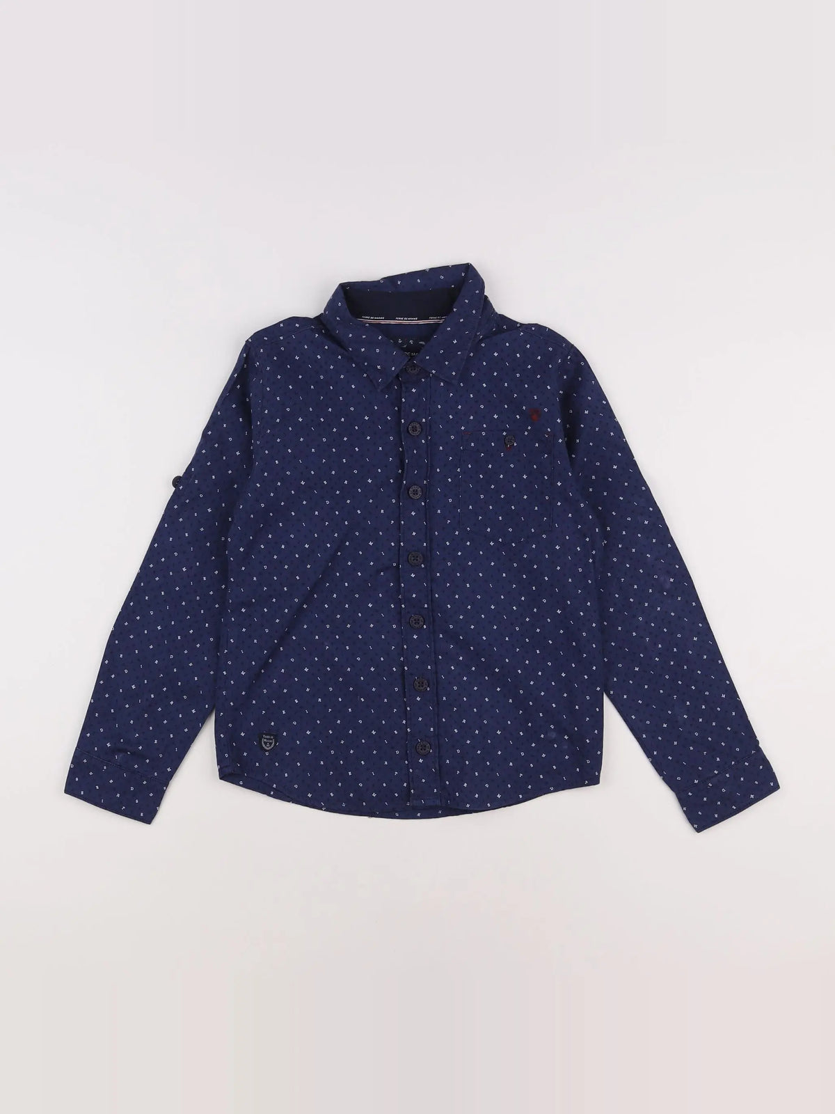 Terre de marins - chemise bleu - 8 ans