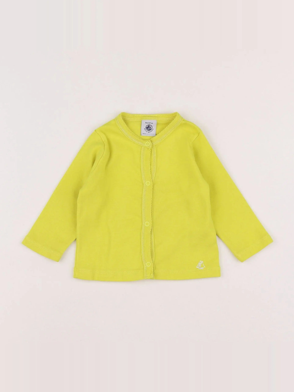 Petit Bateau - tee-shirt jaune - 6 mois