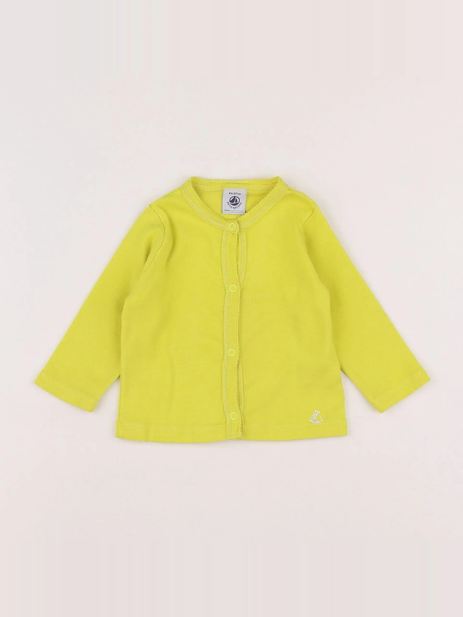 Petit Bateau - tee-shirt jaune - 6 mois