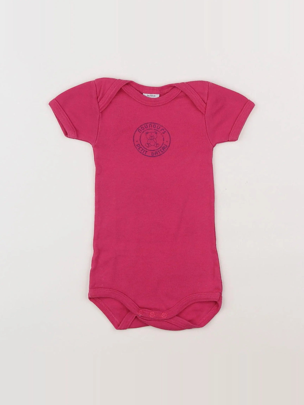 Petit Bateau - body rose - 3 mois