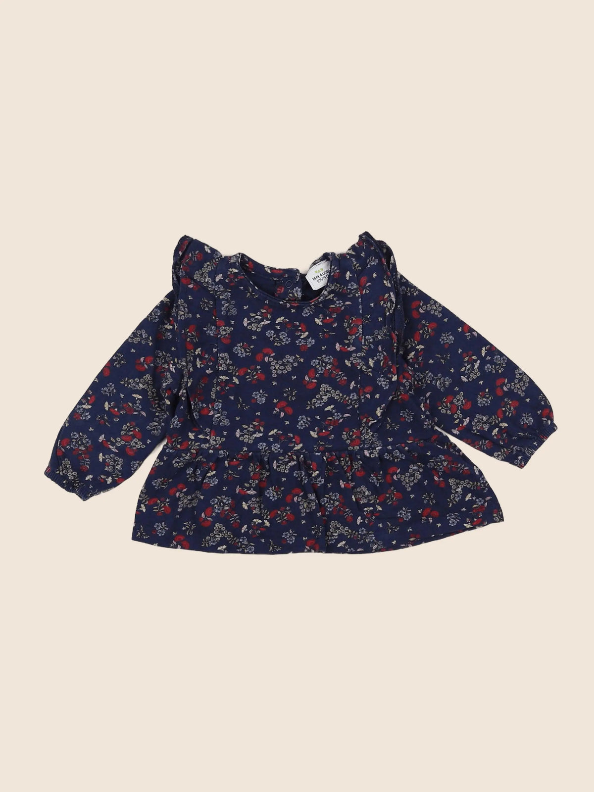 Tape à l'oeil - tee-shirt bleu, rouge - 12 mois