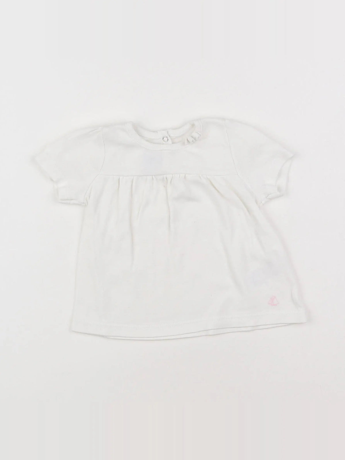 Petit Bateau - tee-shirt blanc - 12 mois