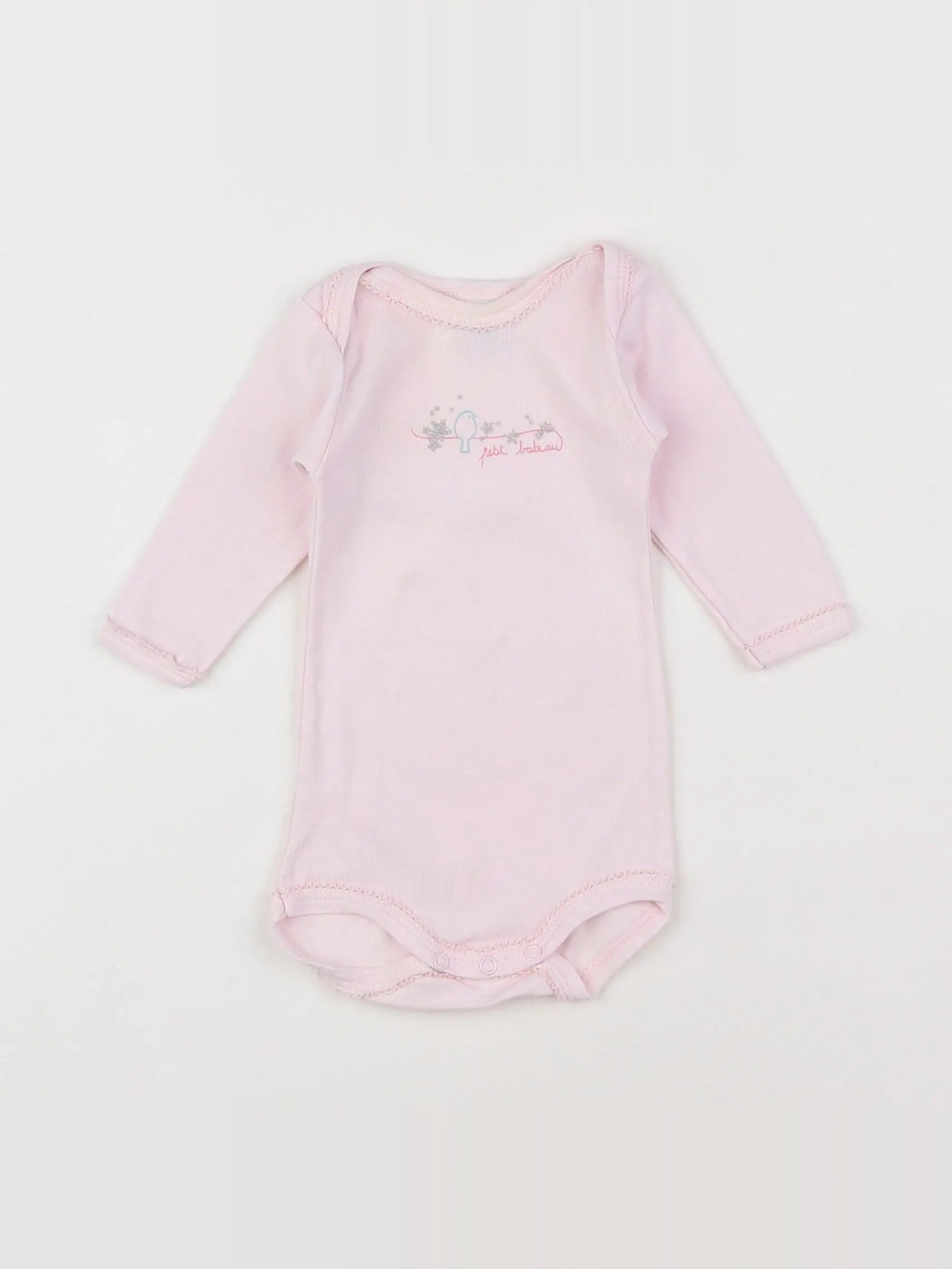 Petit Bateau - body rose - 3 mois