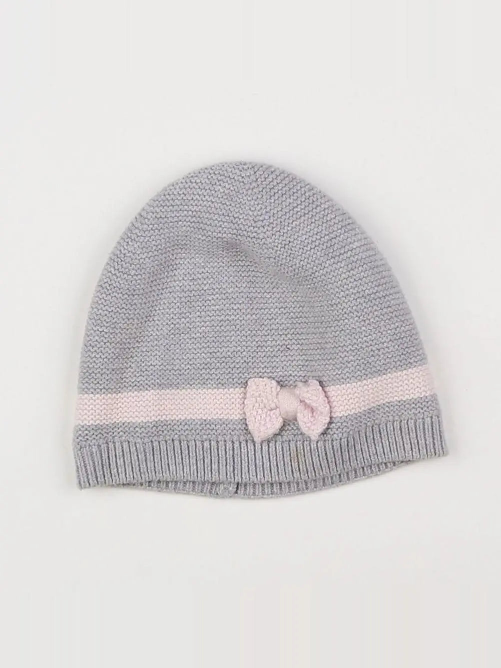 Jacadi - bonnet gris, rose - 6 mois