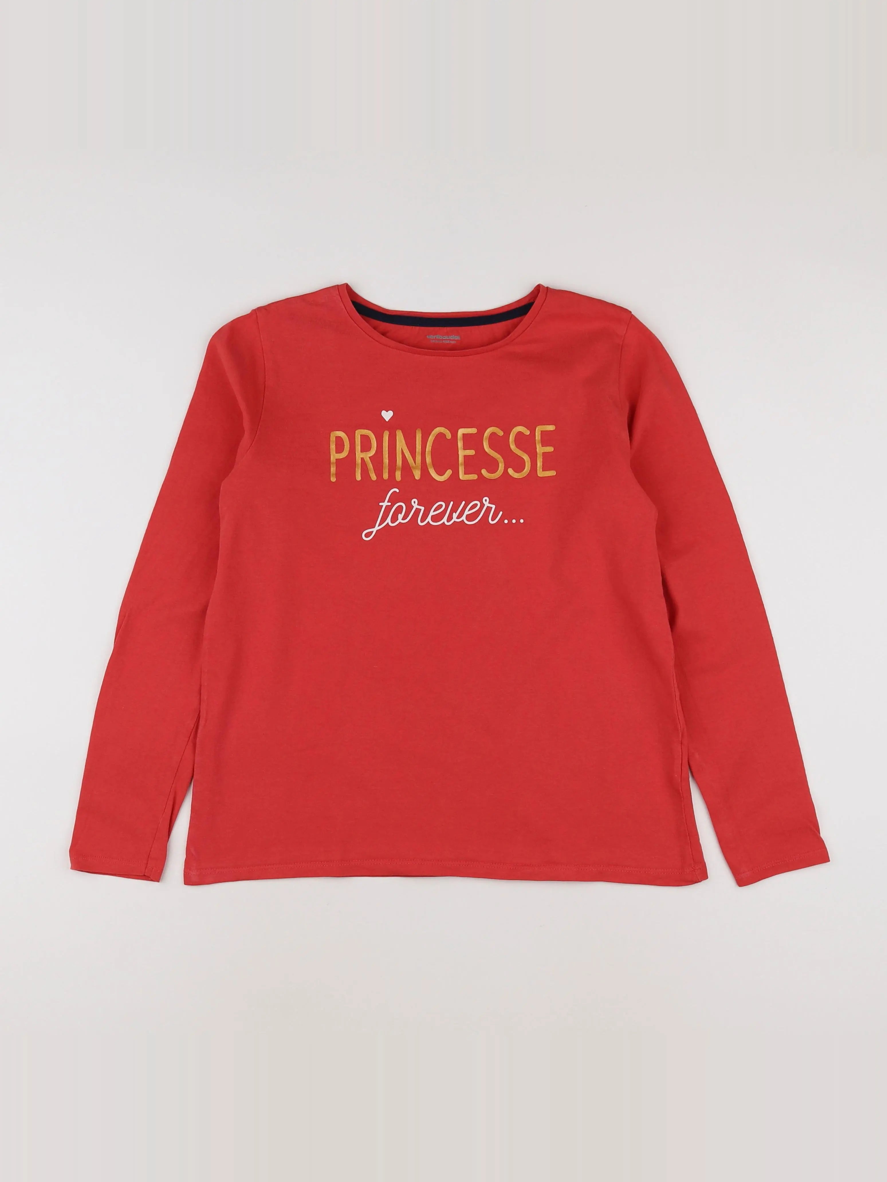 Vertbaudet - tee-shirt rouge, or - 14 ans