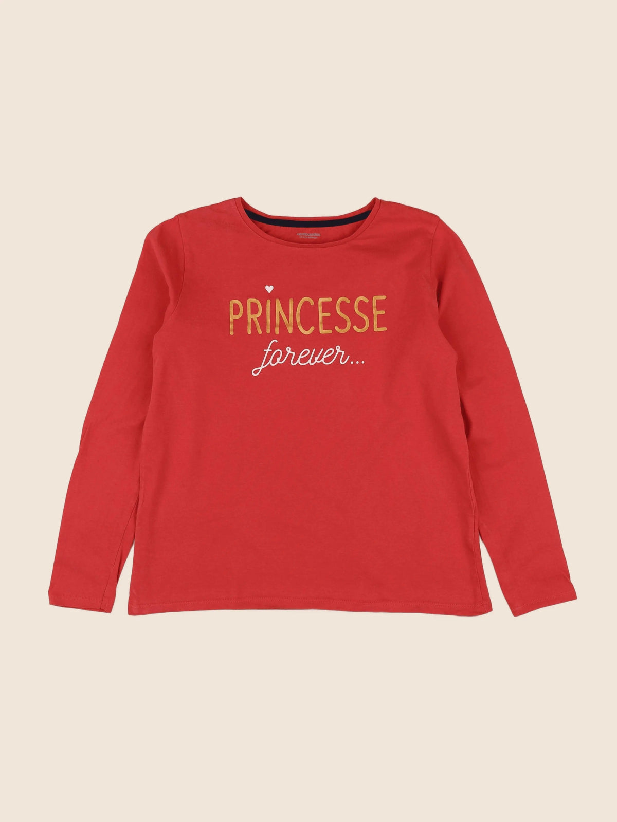 Vertbaudet - tee-shirt rouge, or - 14 ans