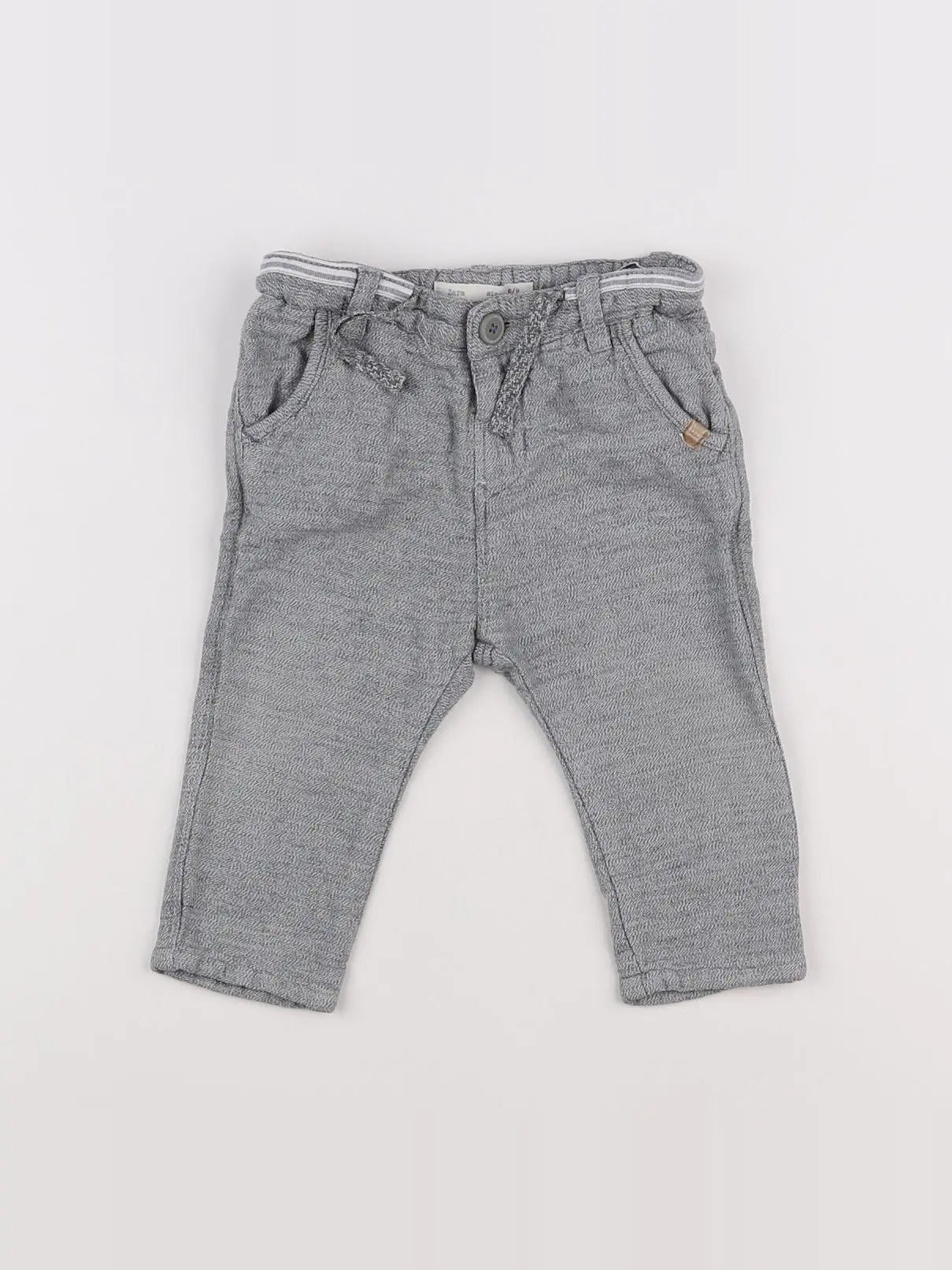 Zara - pantalon gris - 6/9 mois