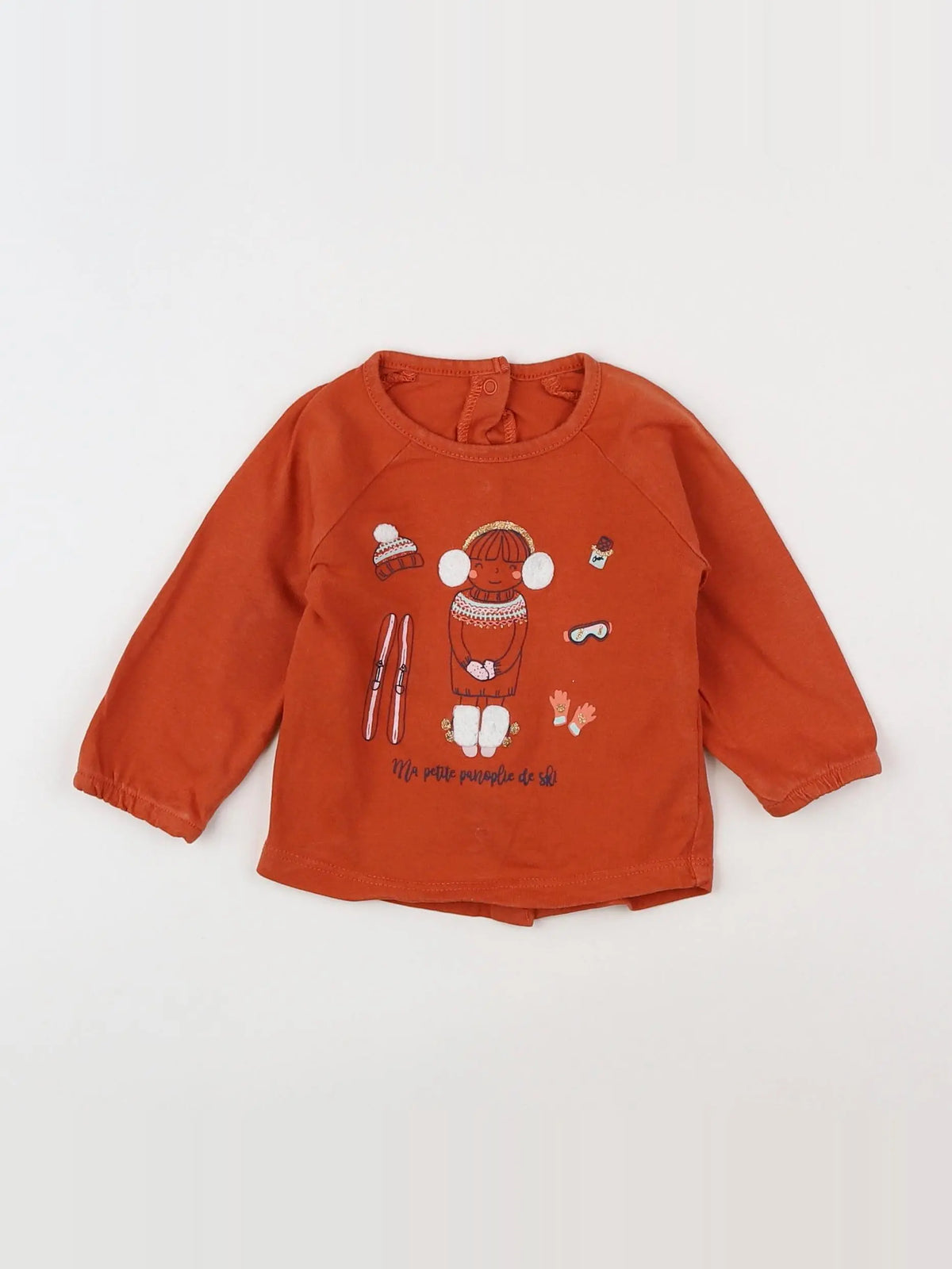 Vertbaudet - tee-shirt orange - 3 mois