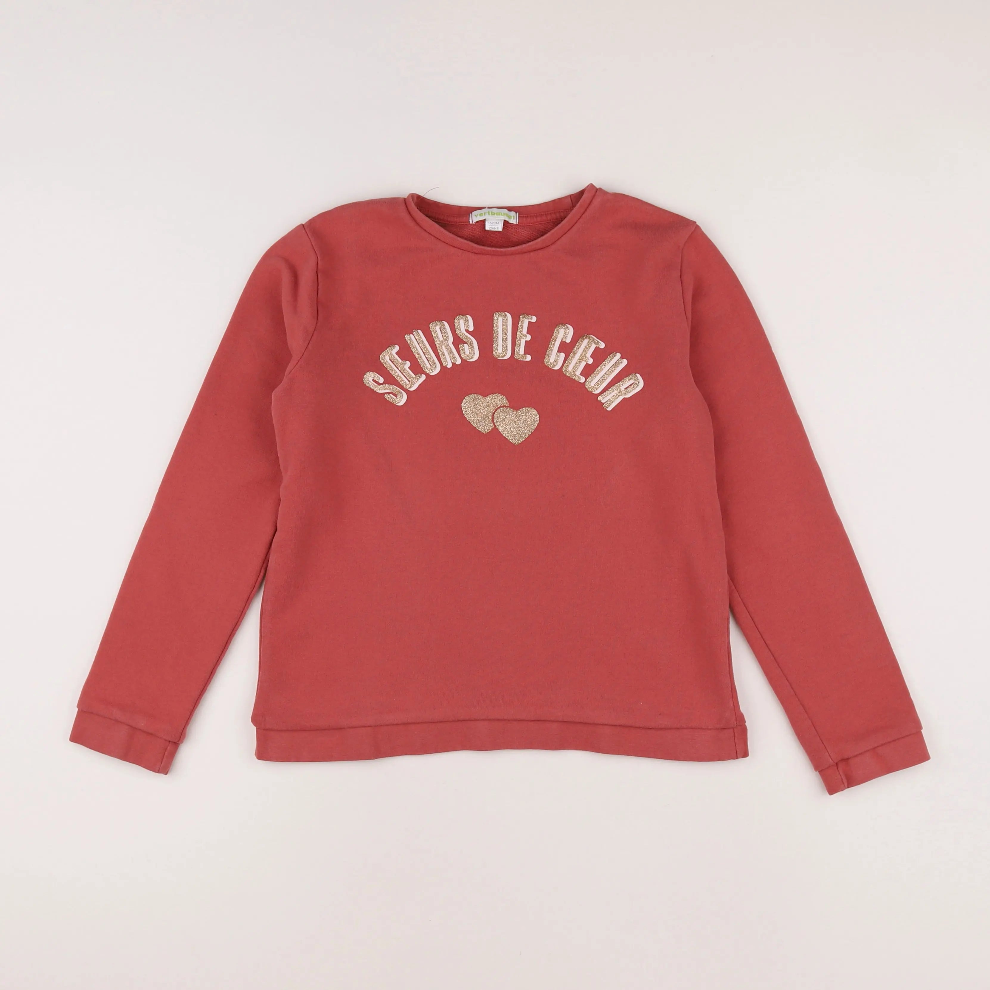 Vertbaudet - sweat rose - 12 ans