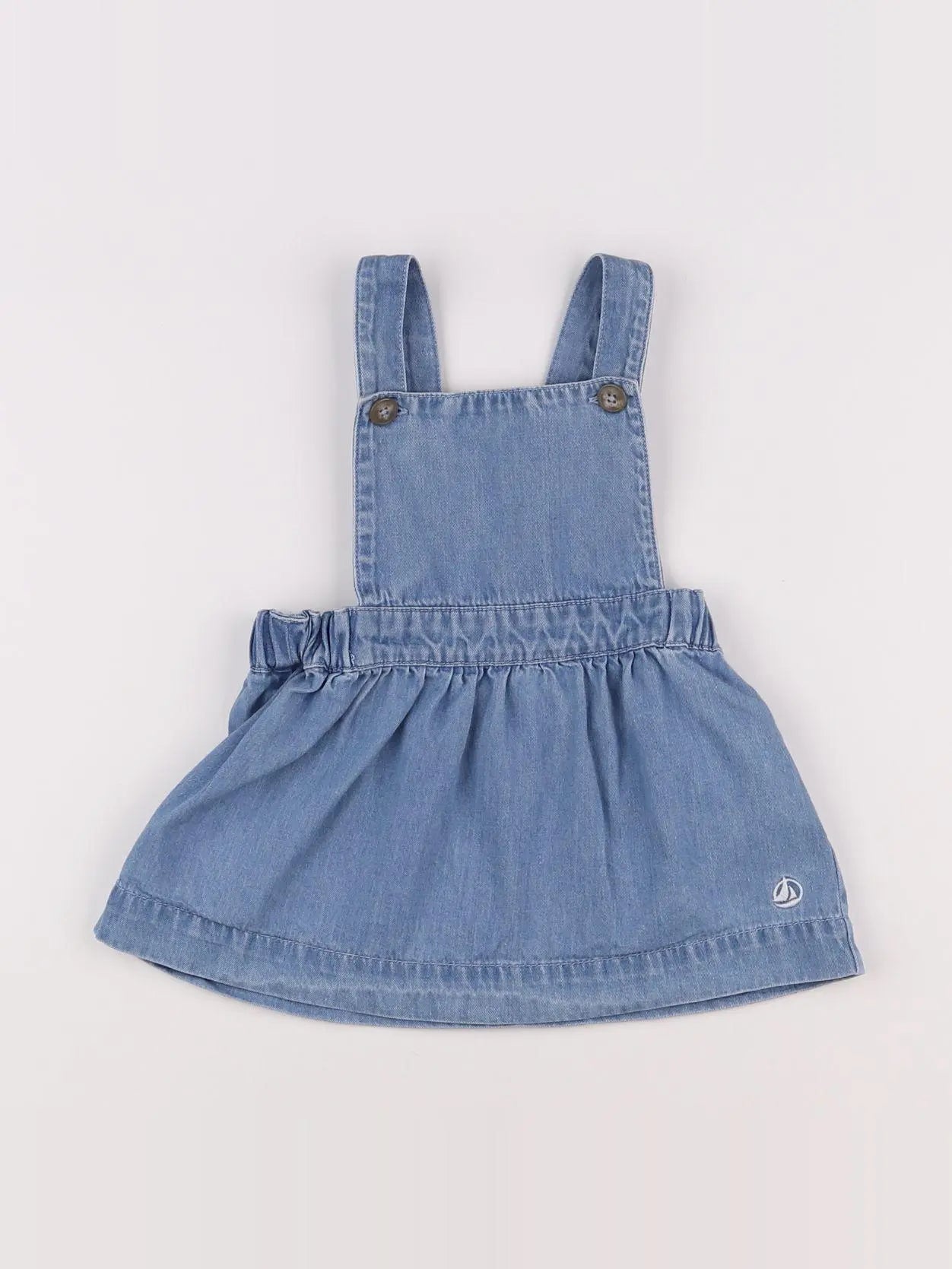 Petit Bateau - robe bleu - 12 mois