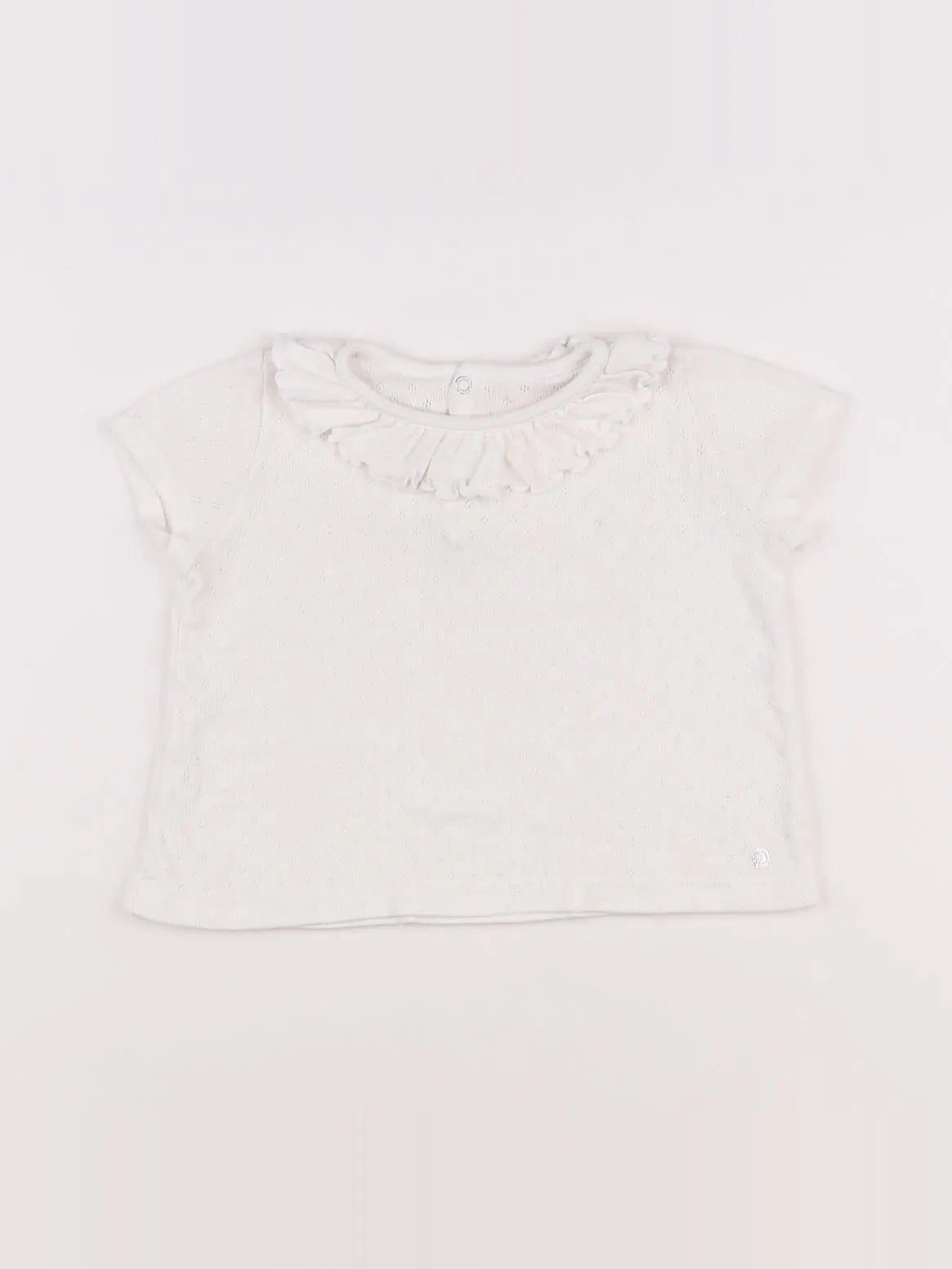 Petit Bateau - tee-shirt blanc - 12 mois