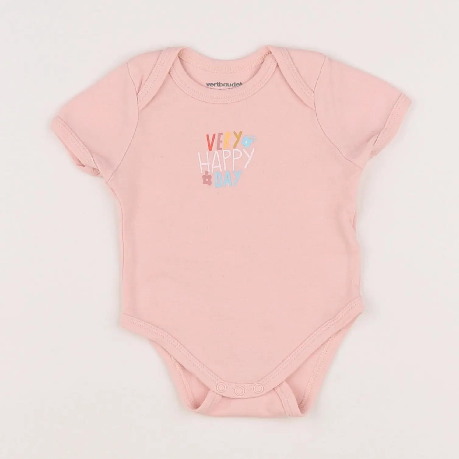 Vertbaudet - body rose - 3 mois