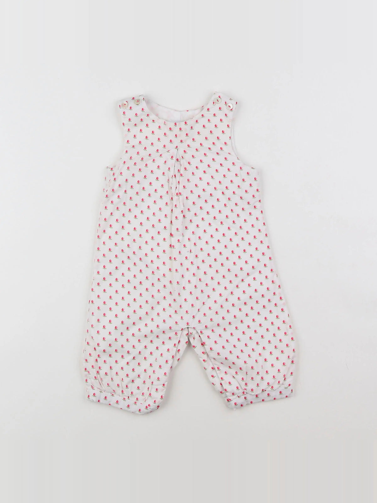 Jacadi - combinaison blanc, rose - 6 mois
